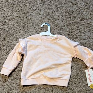 Cat & Jack Light Pink Kids Sweatshirt with Lace
